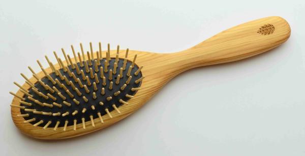 Bürstenfabrik Keller Haarbürste Kiefernholz Oval mit Holzstifte